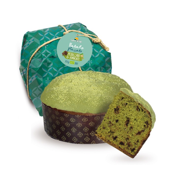 panettone vegan pistache chocolat fondant glacé noel kerst chocolade