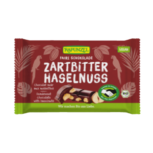 chocolat noir aux noisettes rapunzel vegan