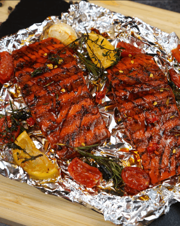 filet bbq style revo food saumon poisson végétal vegan belgique barbecue