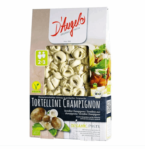 d'angelo pasta vegan tortellini champignons belgique
