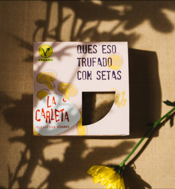 Trufado con setas la Carleta Belgique fromage vegan truffe alternative
