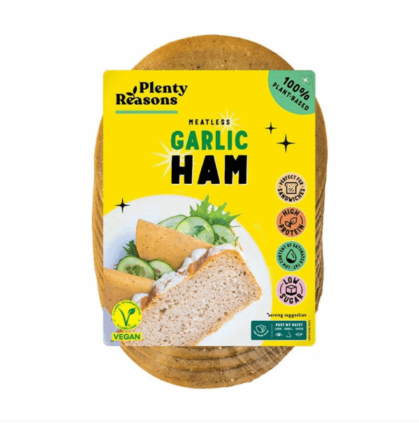 meatless garlic ham jambon ail plenty reasons tranches charcuterie vegan alternative belgique