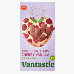 Chocolat K!nder Fourré Vanille-Cerise 100g - Vantastic magasin vegan belgique charleroi en ligne