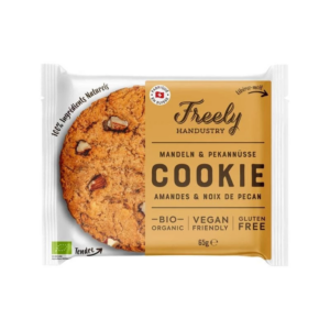 Cookie Vegan Amandes & Noix de Pécan 65g - Freely Handustry magasin vegan en ligne belgique