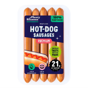 Saucisses Vegan “Hot Dog” Premium 160g - Plenty Reasons magasin végétalien belgique en ligne