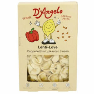 Lenti-Love - Cappelletti aux lentilles piquantes 250g - D'Angelo magasin vegan belgique en ligne