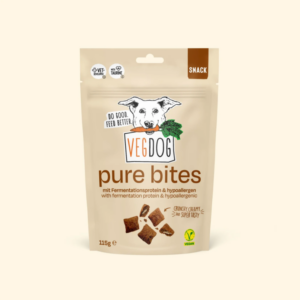 VegDog Pure Bites 115g - Snacks protéinés pour chiens magasin vegan belgique en ligne