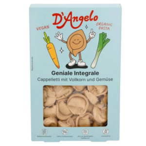 d'angelo Cappelletti au Blé Complet farcis aux Légumes 250g magasin vegan belgique en ligne
