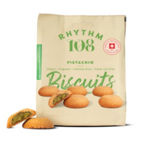 Biscuits fourrés Pistache 135 gr - Rhythm108 magasin vegan belgique en ligne