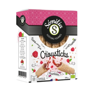 Crousticks Framboise 125g - Sémilia magasin vegan belgique en ligne