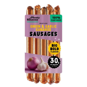 Meatless Saucisses Vegan Kabanos Ail & Oignon 160g - Plenty Reasons magasin vegan belgique en ligne
