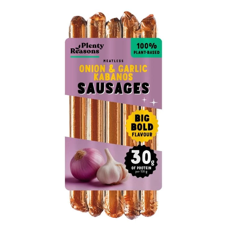 Meatless Saucisses Vegan Kabanos Ail & Oignon 160g - Plenty Reasons magasin vegan belgique en ligne Meatless Saucisses Vegan Kabanos Ail & Oignon 160g - Plenty Reasons magasin vegan belgique en ligne