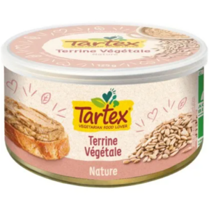 Terrine Végétale Nature 125g - Tartex magasin vegan belgique en ligne