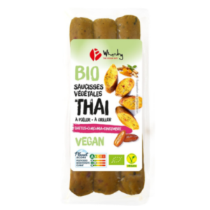 Saucisses Végétales Thaï 120g - Wheaty magasin vegan belgique charleroi en ligne