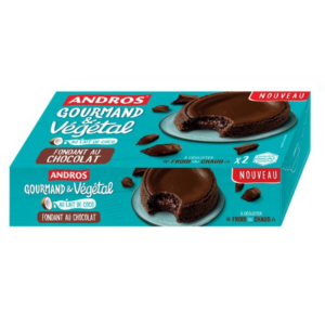 Fondant au Chocolat Vegan au Lait de Coco 2x80g - Andros magasin vegan belgique charleroi en ligne